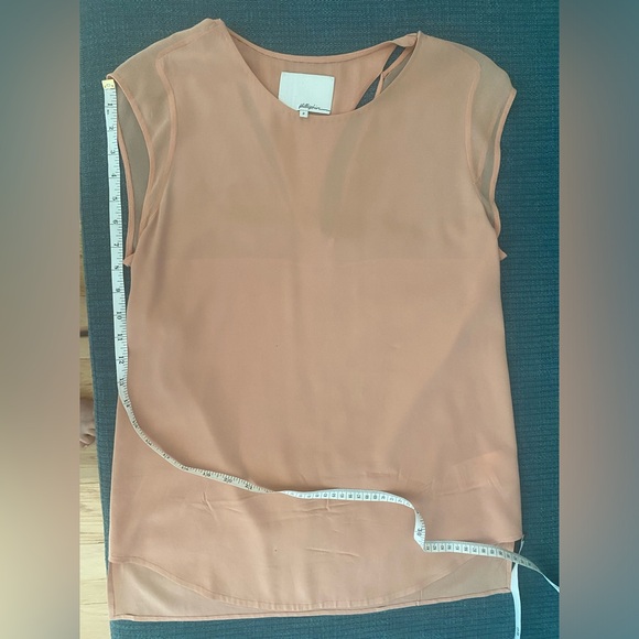 Phillip Lim silk blouse, back cut-out, peach color size 2 - Picture 14 of 14